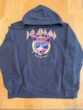 Def Leppard Rock of Ages Navy Graphic Hoodie